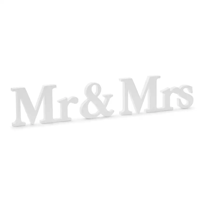 Träbokstäver Mr & Mrs