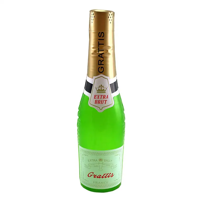 Uppblåsbar Champagneflaska Grattis