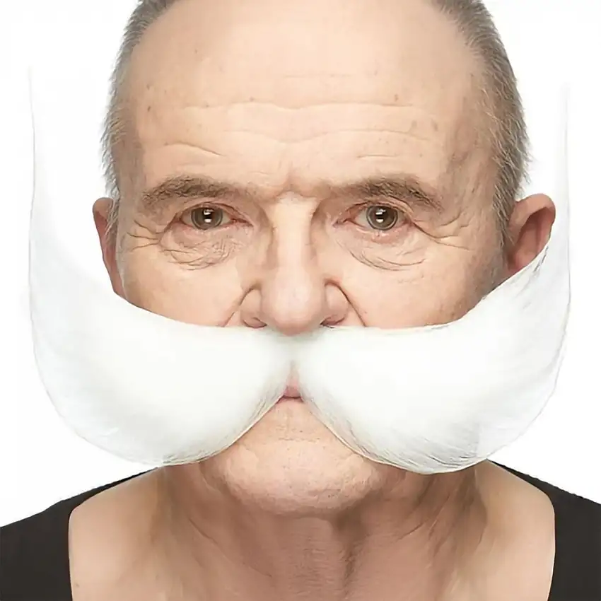Uppfinnare Mustasch Vit