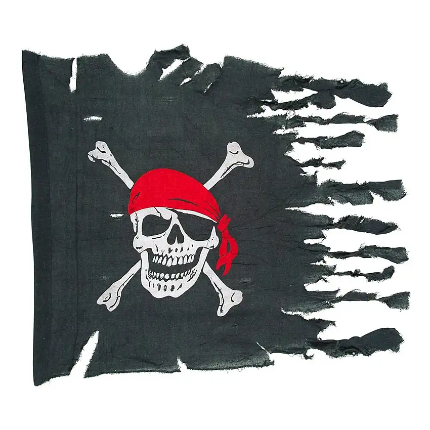 Vädersliten Piratflagga