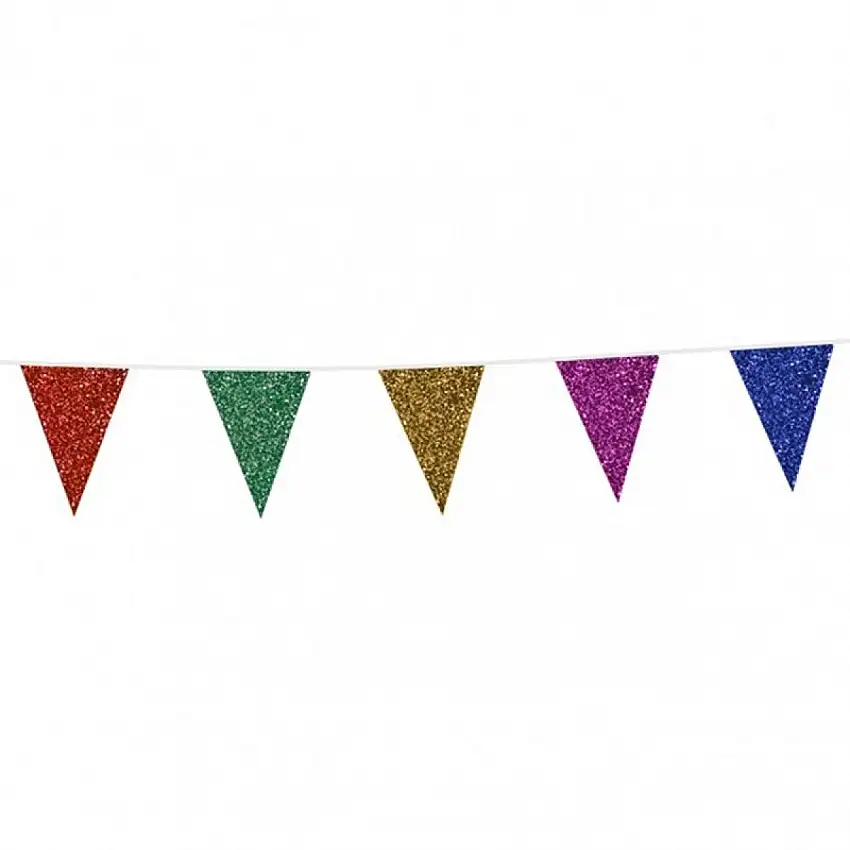 Vimpel Flaggirlang Glitter Multifärgad