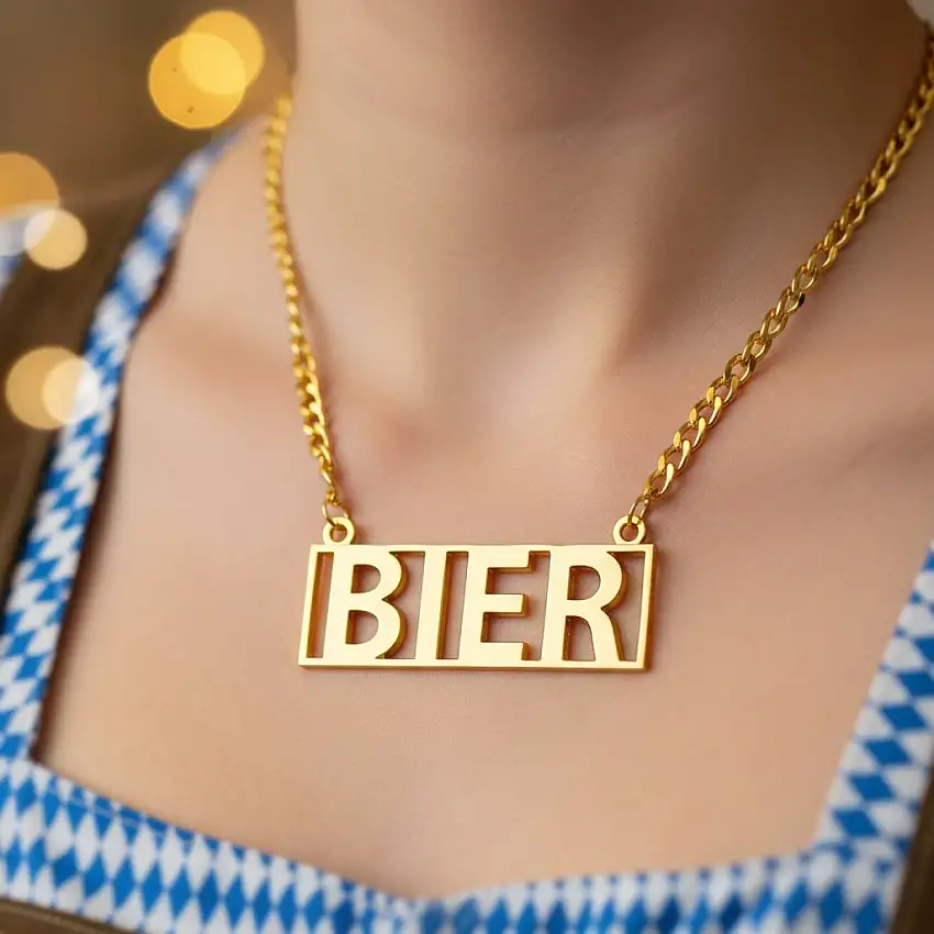 Bier Halsband Guld