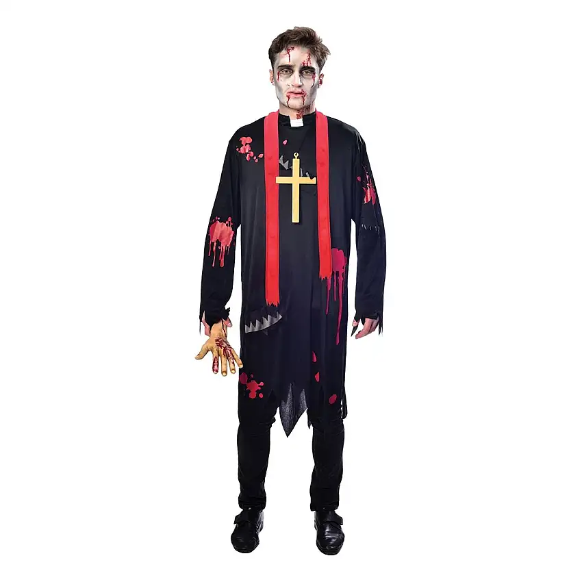 Zombie Präst Maskeraddräkt