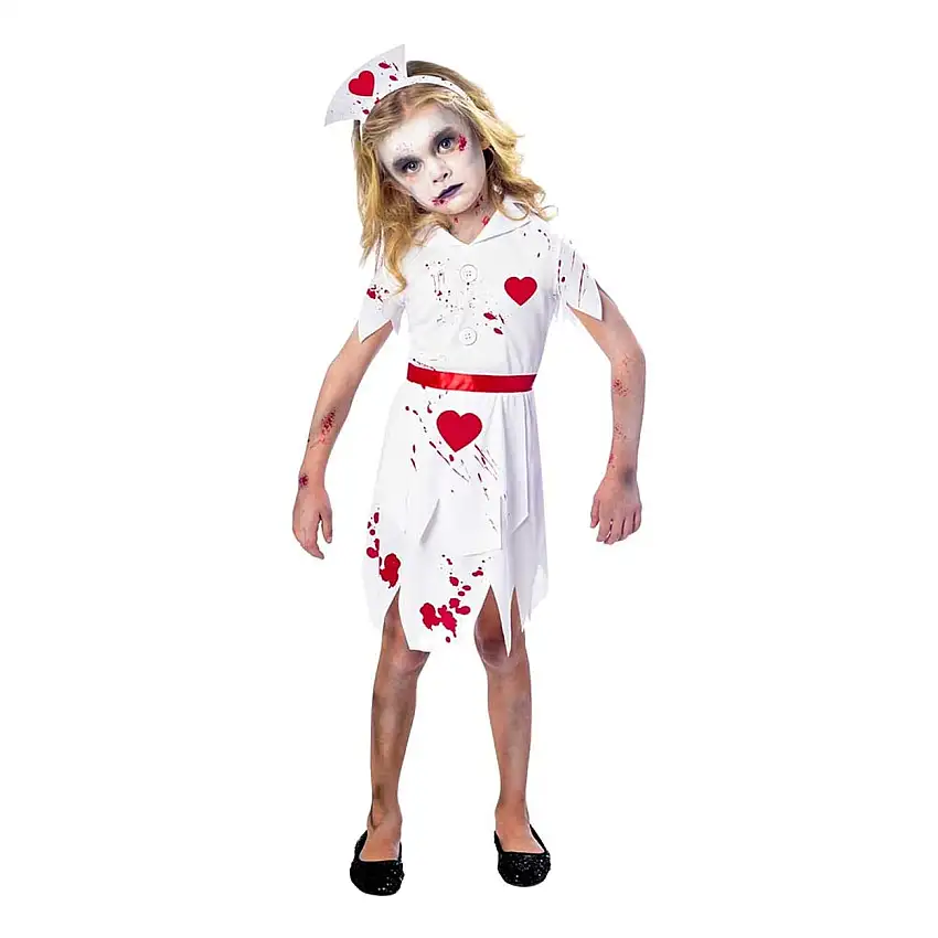 Zombie Sjuksköterska Barn Maskeraddräkt